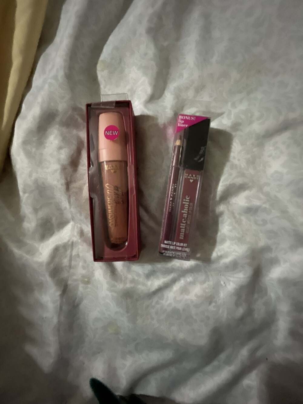 Hard Candy Cashmere Cream Lip Color and Matte-Aholic Velvet Mousse Lip Color